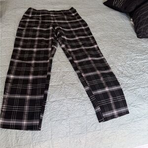 Time and Tru Black and Gray Plaid Men's Lounge Pants